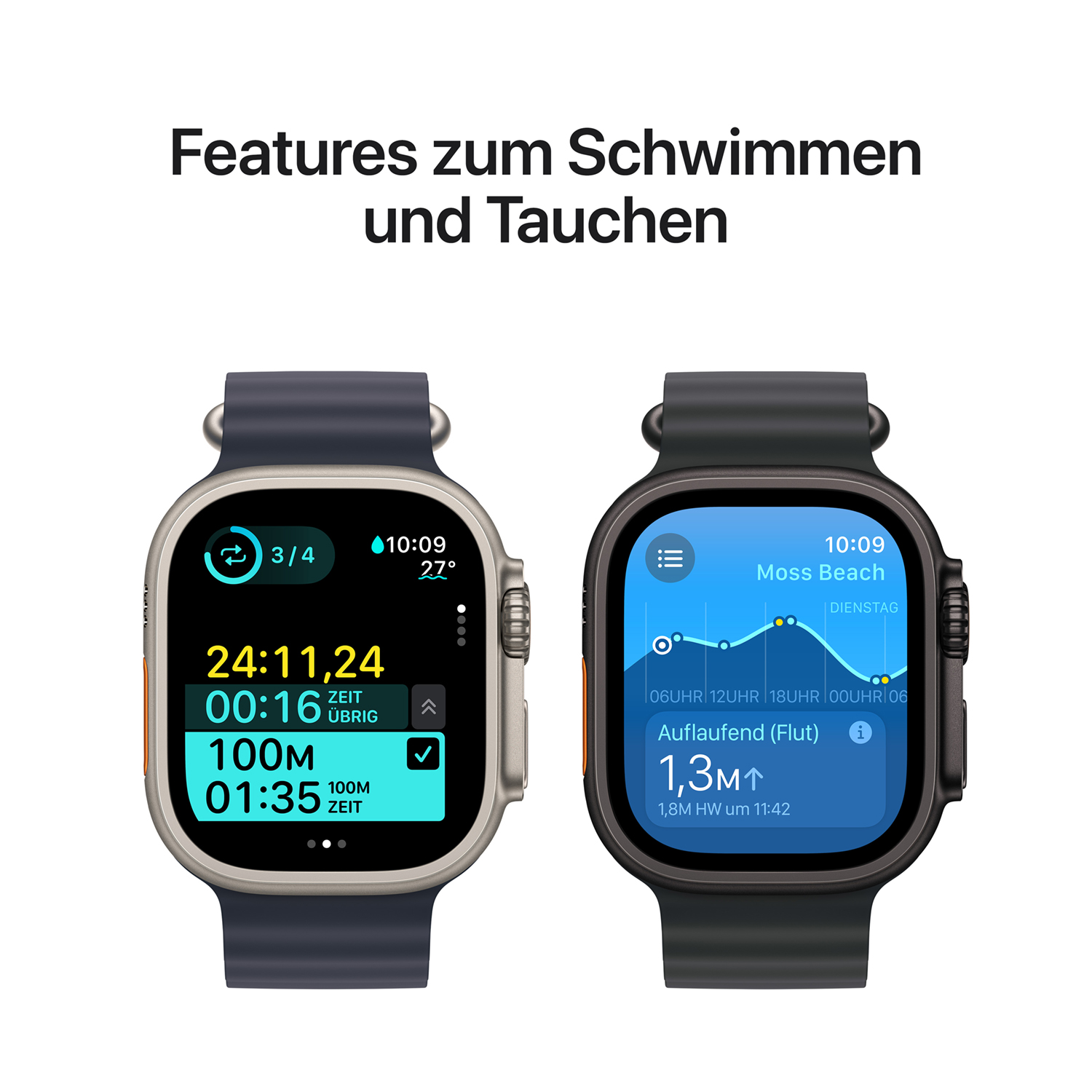 Apple Watch Ultra 2 Titanium Cellular 49mm Natur (Ocean Armband marine) Apple Watch Ultra 2 Titanium Cellular 49mm Natur (Ocean Armband marine)