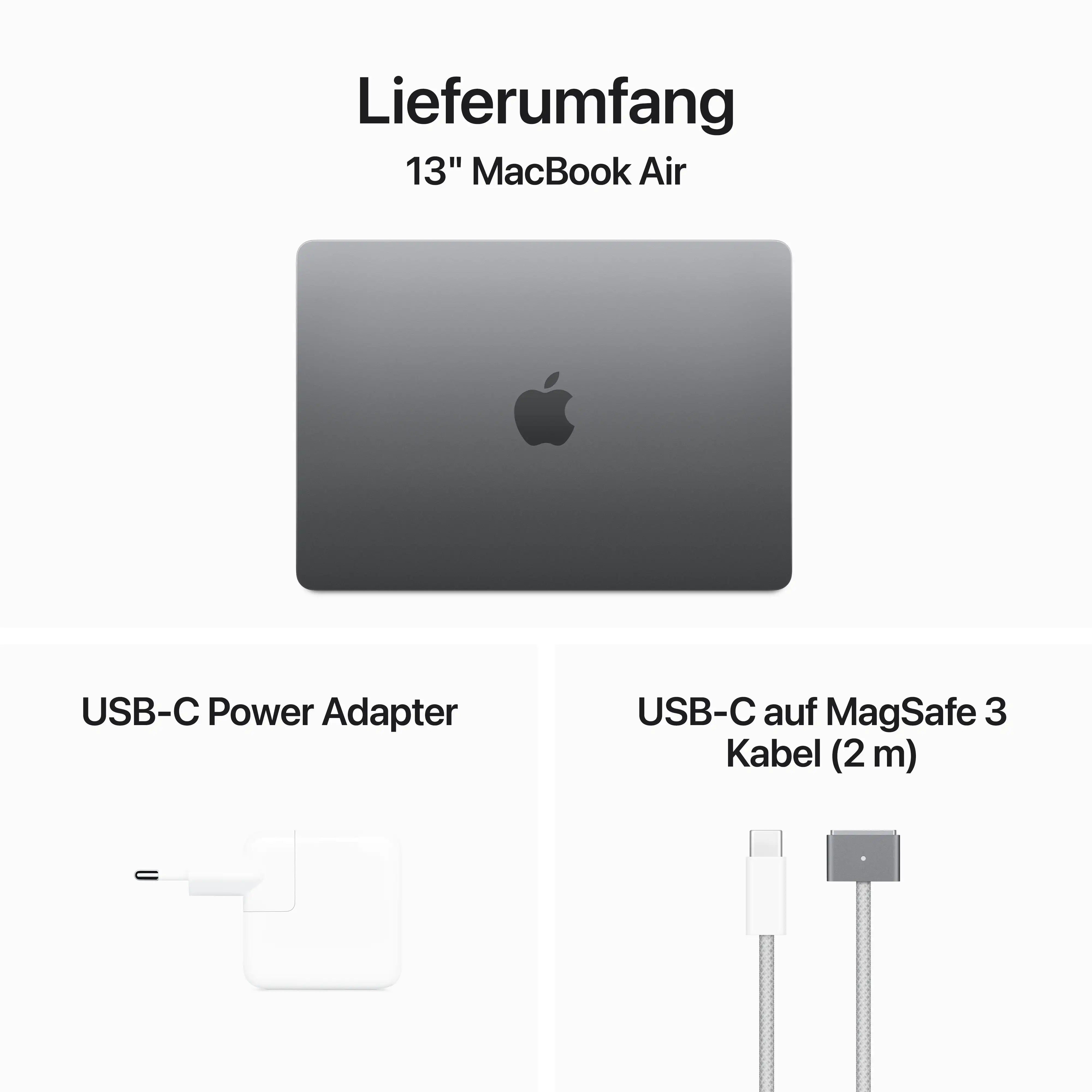 Macbook Air 13.6'' - M3 8-Core - 10-Core GPU - Spacegrau - 24GB - 1TBSSD - 70W USB-C Power