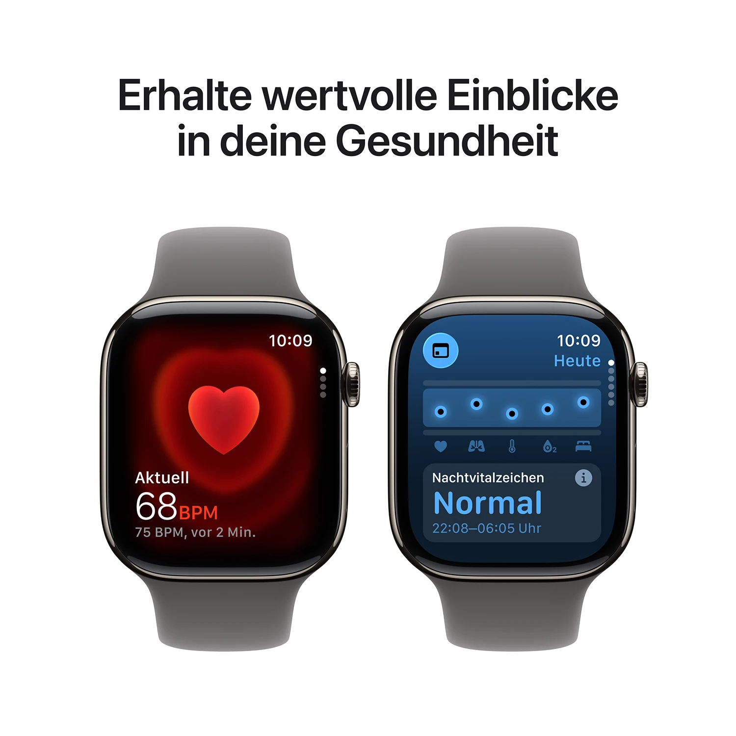 Apple Watch Series 11 GPS + Cellular 42mm Natur Titanium Case mit Steingrau Sport Band - S/M