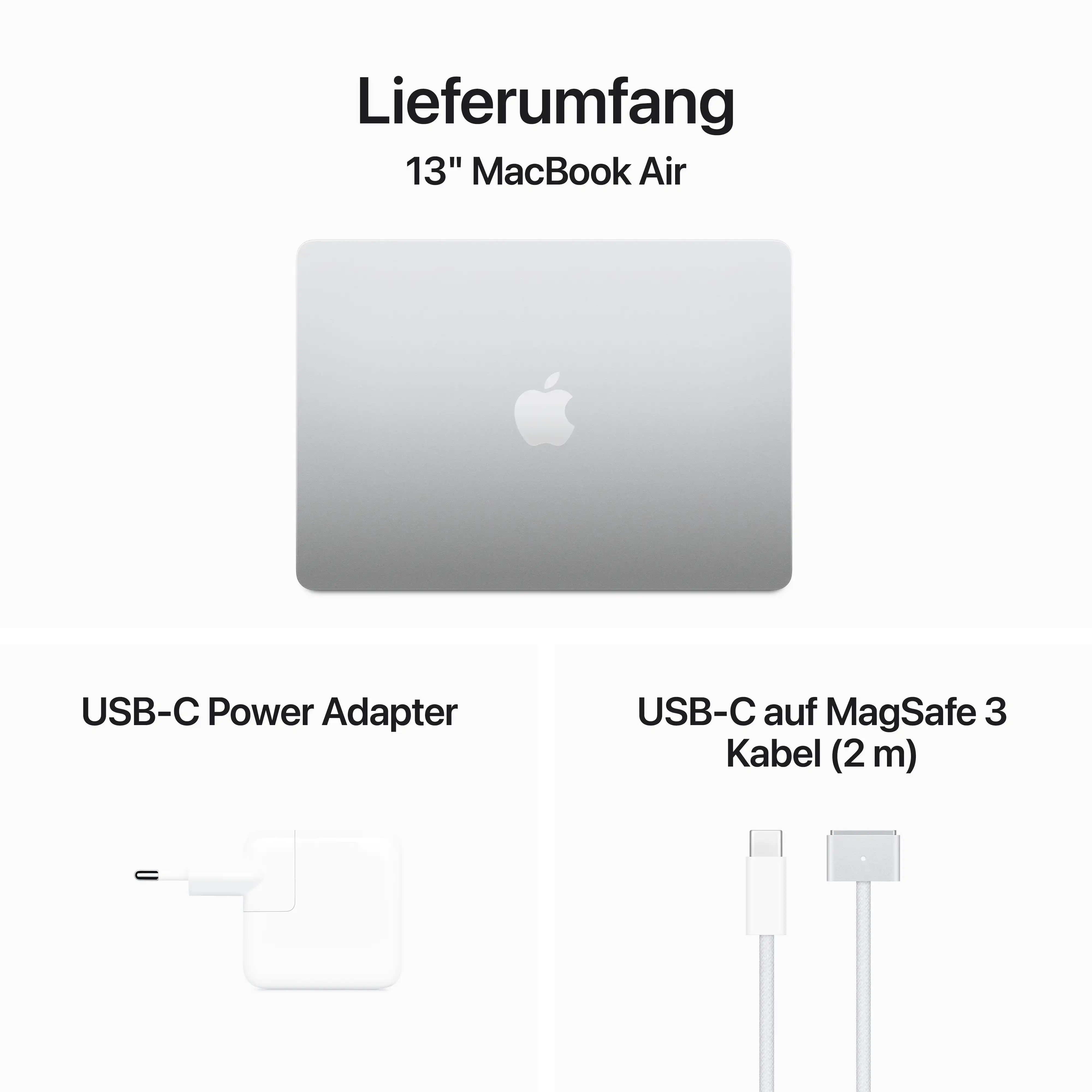 Macbook Air 13.6'' - M3 8-Core - 10-Core GPU - Silber  - 16GB - 1TBSSD - 35W-D